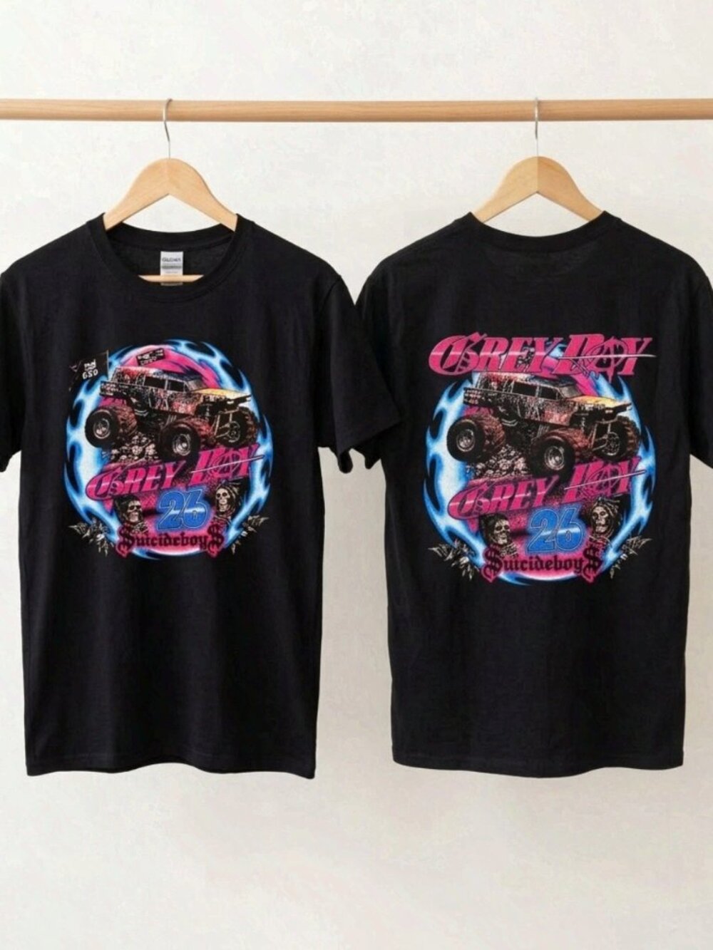 $uicideboy$ Greyday Tour 2026 Monster Truck Black T-Shirt Reprint